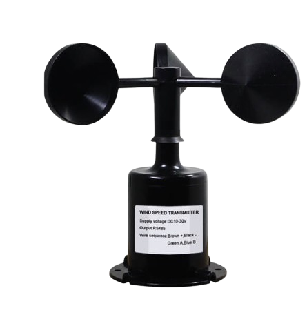 Sensor de velocidad del viento tipo anemómetro de tres copas